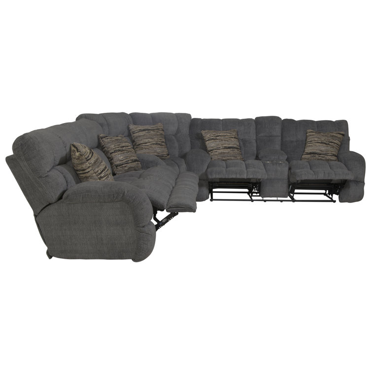 Elliot sectional with 3 best sale lay flat reclining seats